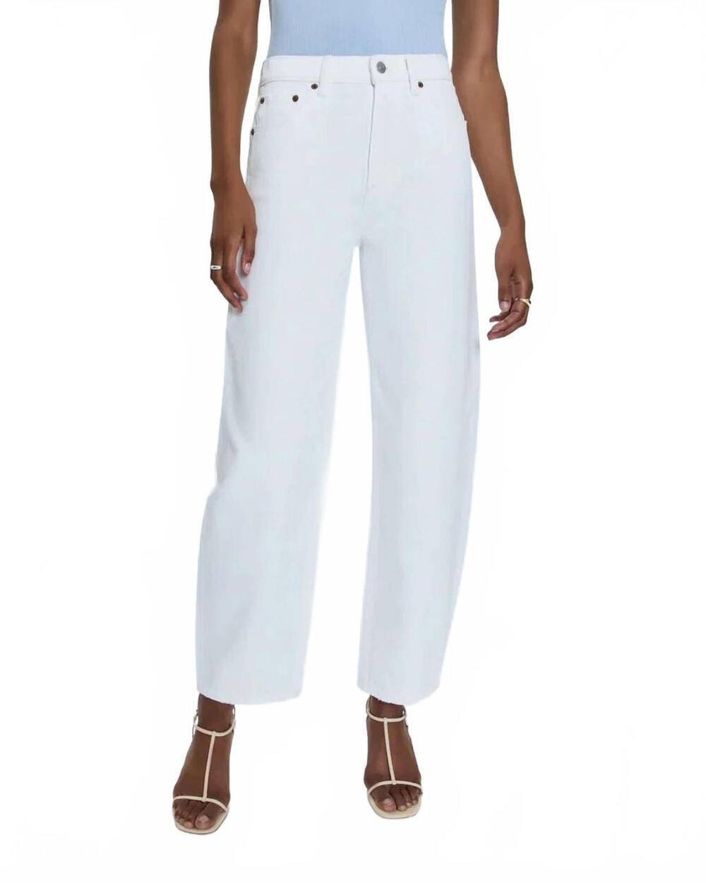 NEW PISTOLA wes high rise barrel jean in vivid white